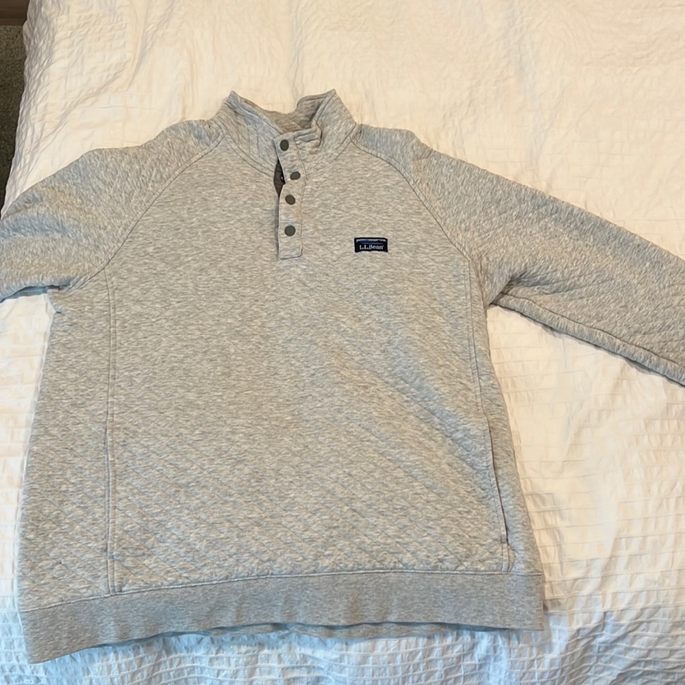 LL Bean quilted quarter zip